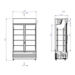 Frigo vitrine pour boissons 265 L